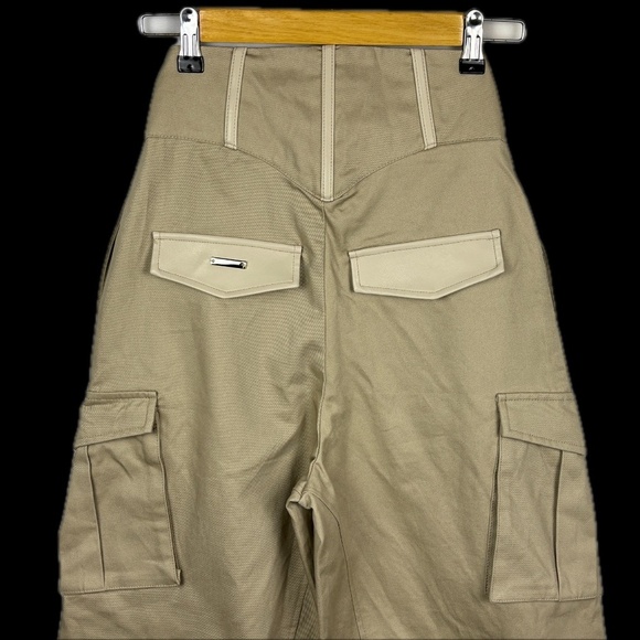 Marniere de Voir Women Wide Leg Cargo Pants Sz 0 Corset Drawstring Hem Grunge - Picture 5 of 15